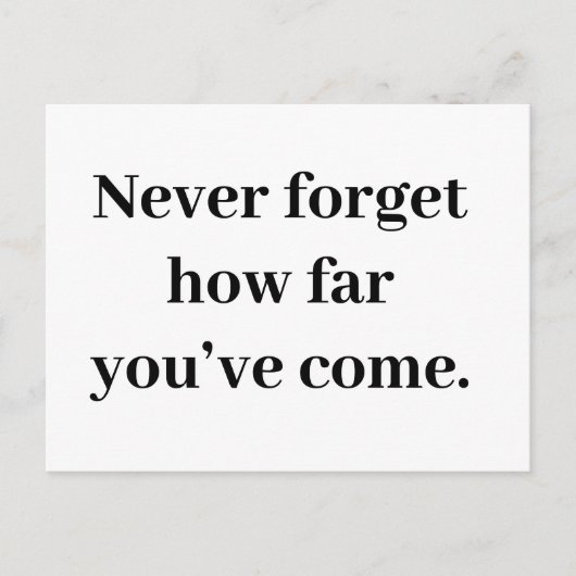 Postale Carte de voyage d'encouragement (Devant)