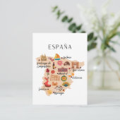 Postale carte de voyage d'Espagne (Debout devant)