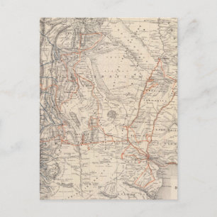 Postale Carte de voyage du Dr V Martin de Moussy