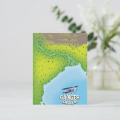 Postale Carte de voyage Ganges Inde (Debout devant)