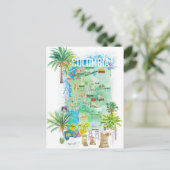 Postale Carte de voyage illustrée Colombie (Debout devant)