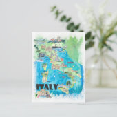 Postale Carte de voyage illustrée Italie (Debout devant)