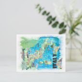 Postale Carte de voyage illustrée Italie (Debout devant)