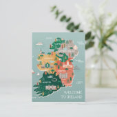 Postale Carte de voyage Irlande | Points de repère et vill (Debout devant)