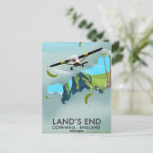 Postale Carte de voyage Land's End Cornwall (Debout devant)