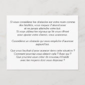 Postale Carte de voyage : obstacle Transformez vos (Dos)