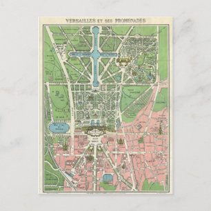 Postale Carte de voyage vintage Versailles Carte