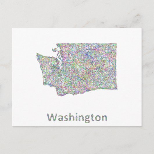 Postale Carte de Washington (Devant)