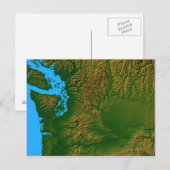 Postale Carte de Washington (Devant / Derrière)