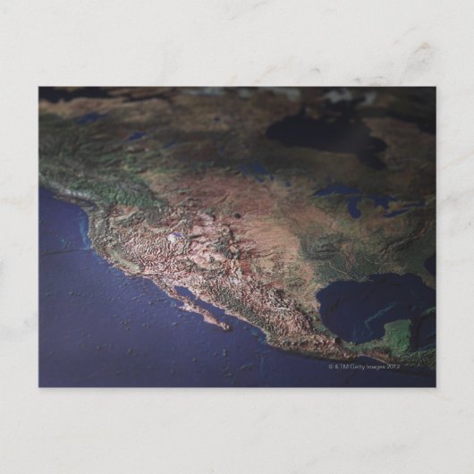 Postale Carte de West Coast USA (Devant)