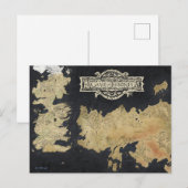 Postale Carte de Westeros (Devant / Derrière)
