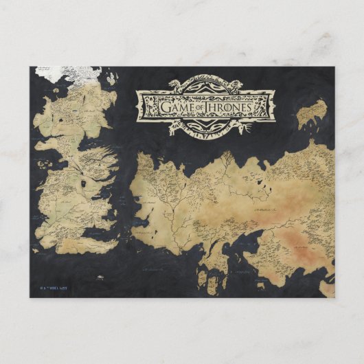 Postale Carte de Westeros (Devant)