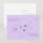 Postale Carte de Winnipeg (Devant / Derrière)