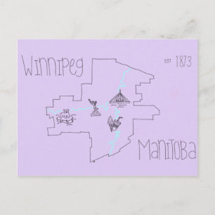 Postale Carte de Winnipeg