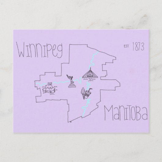 Postale Carte de Winnipeg (Devant)