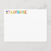 Postale Carte de xylophone (Dos)