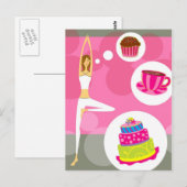 Postale Carte de Yoga sucré (Devant / Derrière)