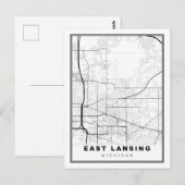 Postale Carte d'East Lansing (Devant / Derrière)