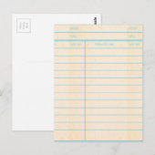 Postale Carte d'échéance du livre de bibliothèque (Devant / Derrière)