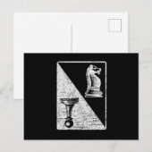 Postale Carte d'échecs Checkmate Joueur Planche Pièces Cad (Devant / Derrière)