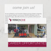 Postale Carte d'embauche VersionOne (Devant / Derrière)