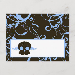 Postale Carte d'emplacement écrit Boy Blue Punk Rock Crâne