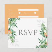 Postale carte d'enceinte de verger d'été rsvp (Devant / Derrière)