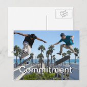 Postale Carte d'engagement Extreme Skateboard (Devant / Derrière)