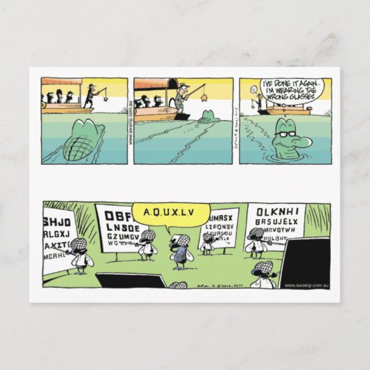 Postale Carte d'enregistrement d'optométrie de marais #2 (Devant)