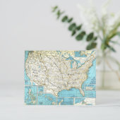 Postale Carte des acquisitions territoriales des États-Uni (Debout devant)