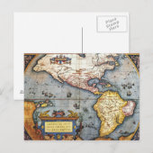 Postale Carte des Amériques 1587 (Devant / Derrière)