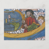 Postale Carte des Amériques avec Explorer Amerigo Vespucci (Devant)