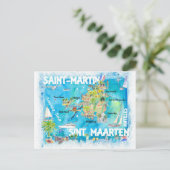 Postale Carte des Antilles Saint-Martin-Saint-Martin-Saint (Debout devant)