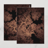 Postale Carte des arbres 5 (Devant / Derrière)
