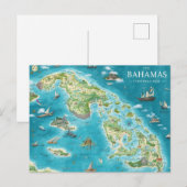 Postale Carte des Bahamas (Devant / Derrière)