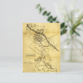 Postale Carte des batailles de sept jours de la guerre civ (Debout devant)