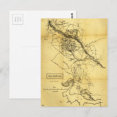 Postale Carte des batailles de sept jours de la guerre civ (Devant / Derrière)