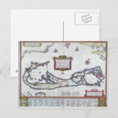 Postale Carte des Bermudes (Devant / Derrière)