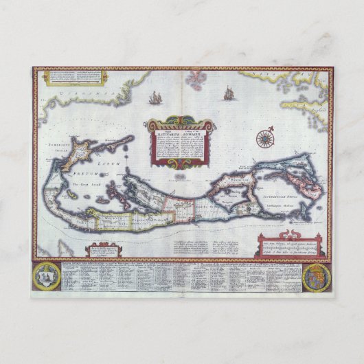 Postale Carte des Bermudes (Devant)