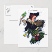 Postale Carte des caricatures écossaises (Devant / Derrière)