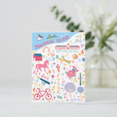 Postale Carte des choses préférées de l'île de Mackinac Mi (Debout devant)