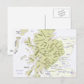 Postale Carte des clans écossais (Devant / Derrière)