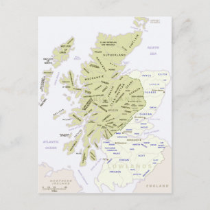 Postale Carte des clans écossais