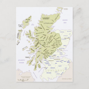Postale Carte des clans écossais