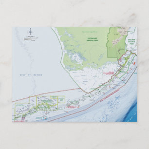 Postale Carte des clés de Floride