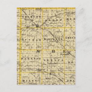 Postale Carte des comtés de Boone et McHenry