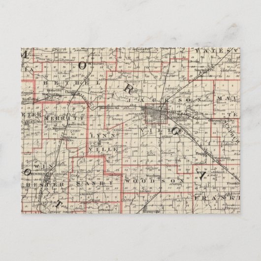 Postale Carte des comtés de Morgan & Scott (Devant)