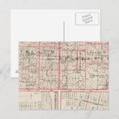 Postale Carte des comtés de Richland & Lawrence (Devant / Derrière)