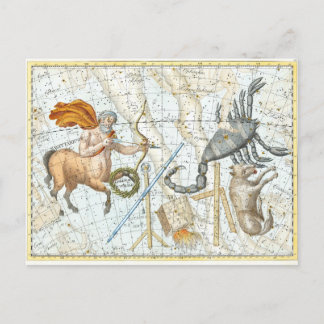Postale Carte des constellations célestes vintages
