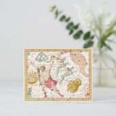 Postale Carte des constellations célestes vintages (Debout devant)